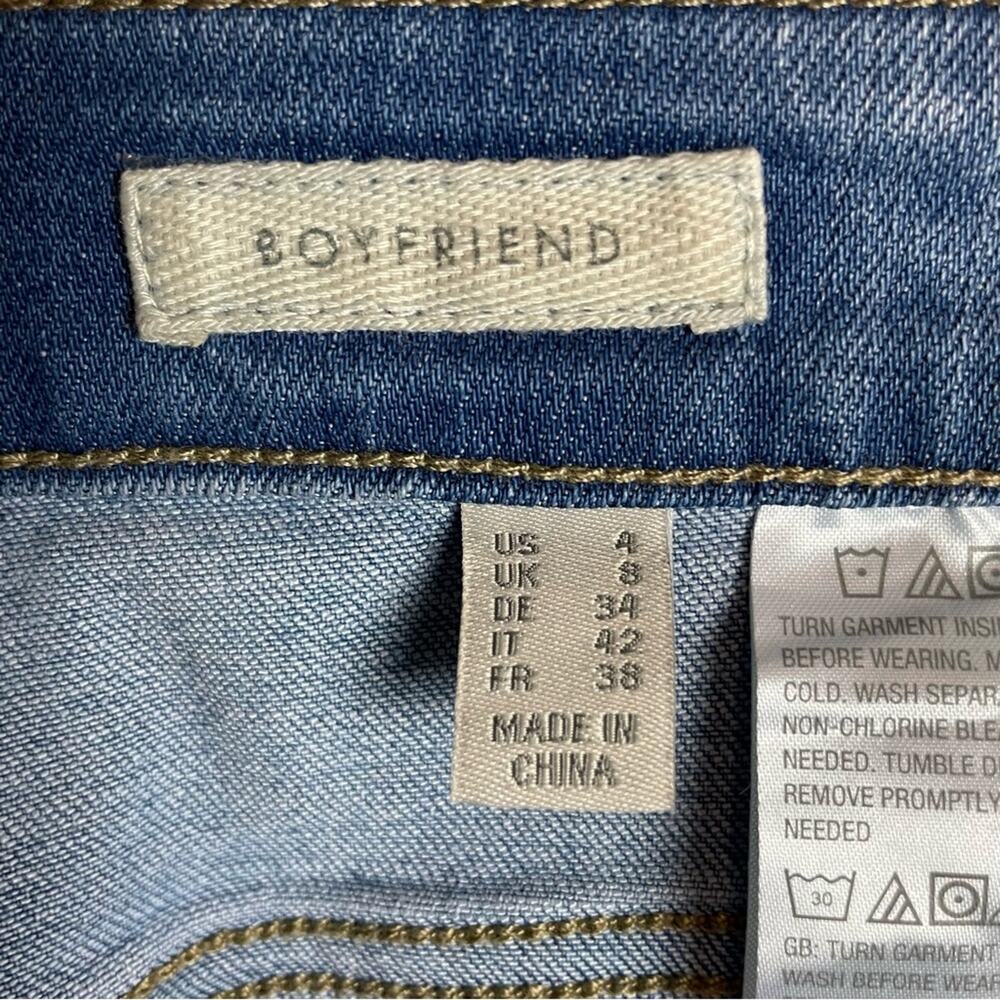 LOGO Blue Tie Dye NWOT Cropped  Boyfriend Jeans 4 - Picture 7 of 10